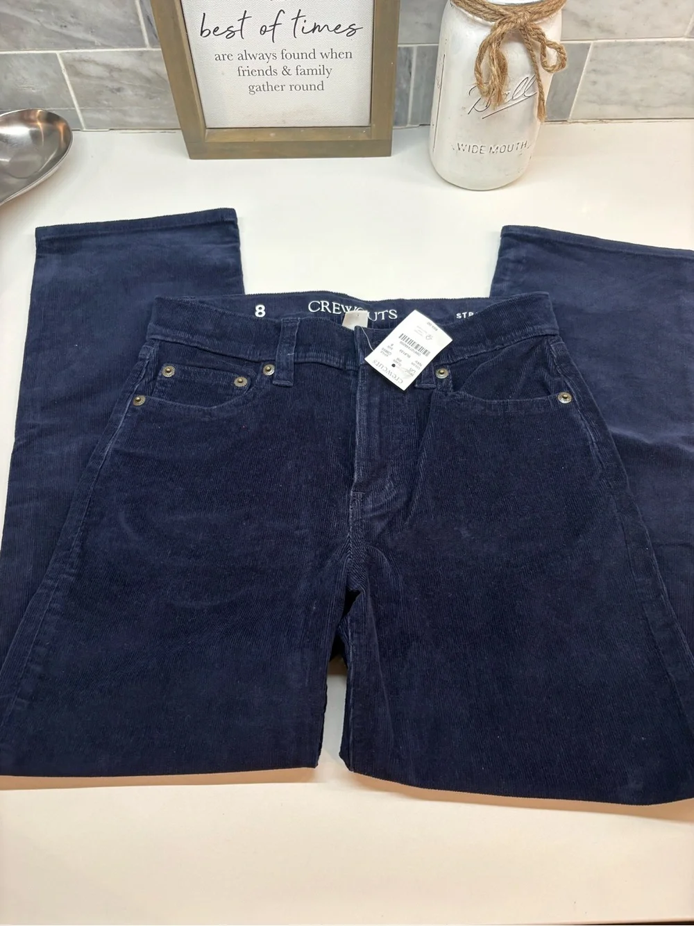 Crewcuts by J.Crew navy corduroy pants with stretch *NWT